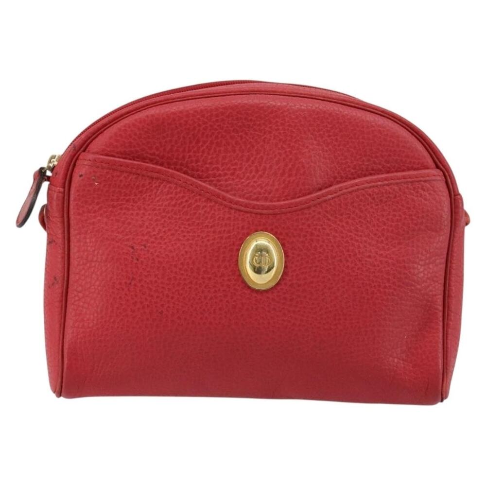 Dior Leather Shoulder Bag Red